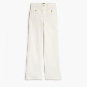 NWT J Crew Factory Slim wide-leg sailor jean in all-day stretch Seashell White